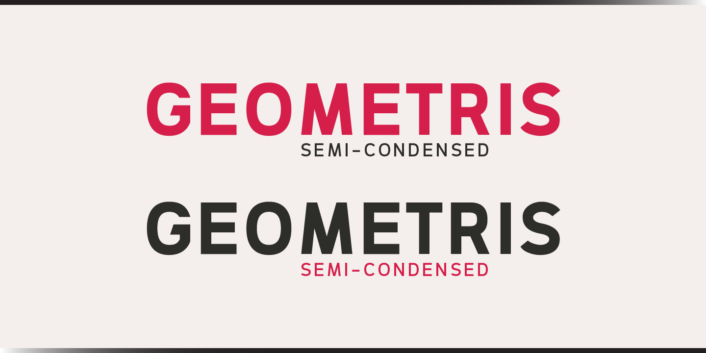 Ejemplo de fuente Geometris Semi-Condensed Semi-Condensed Medium